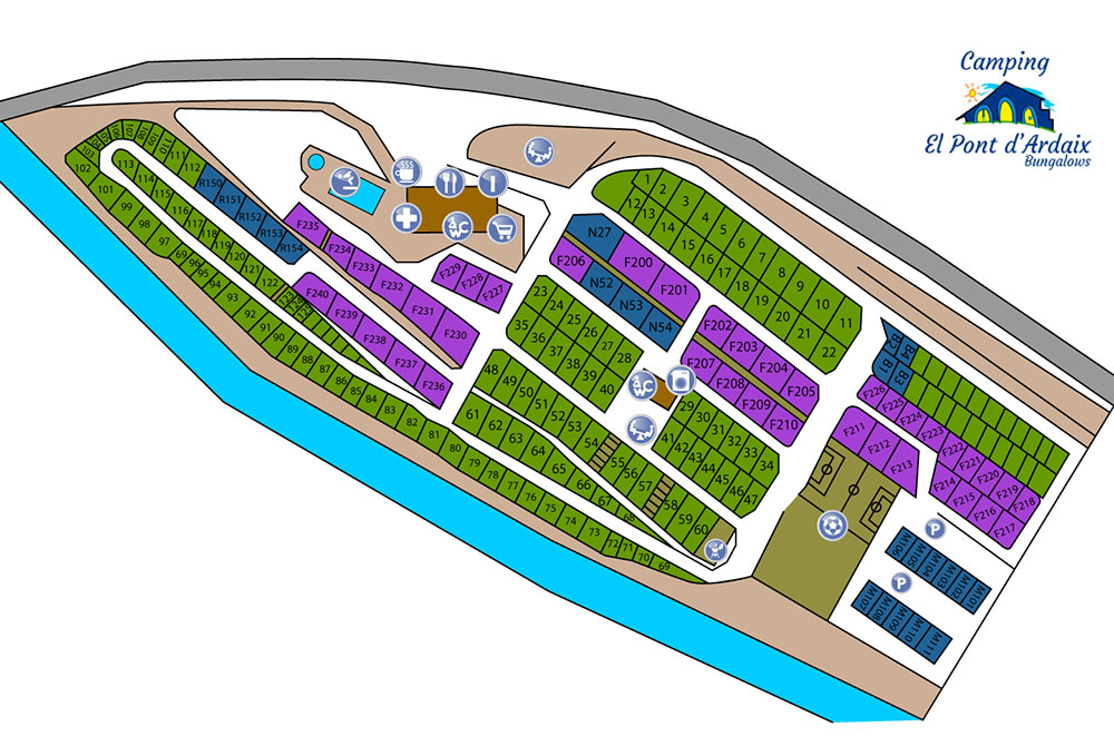 Campingplatz Plan